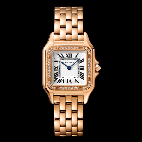 cartier womens watch rose gold|cartier panthere watch rose gold.